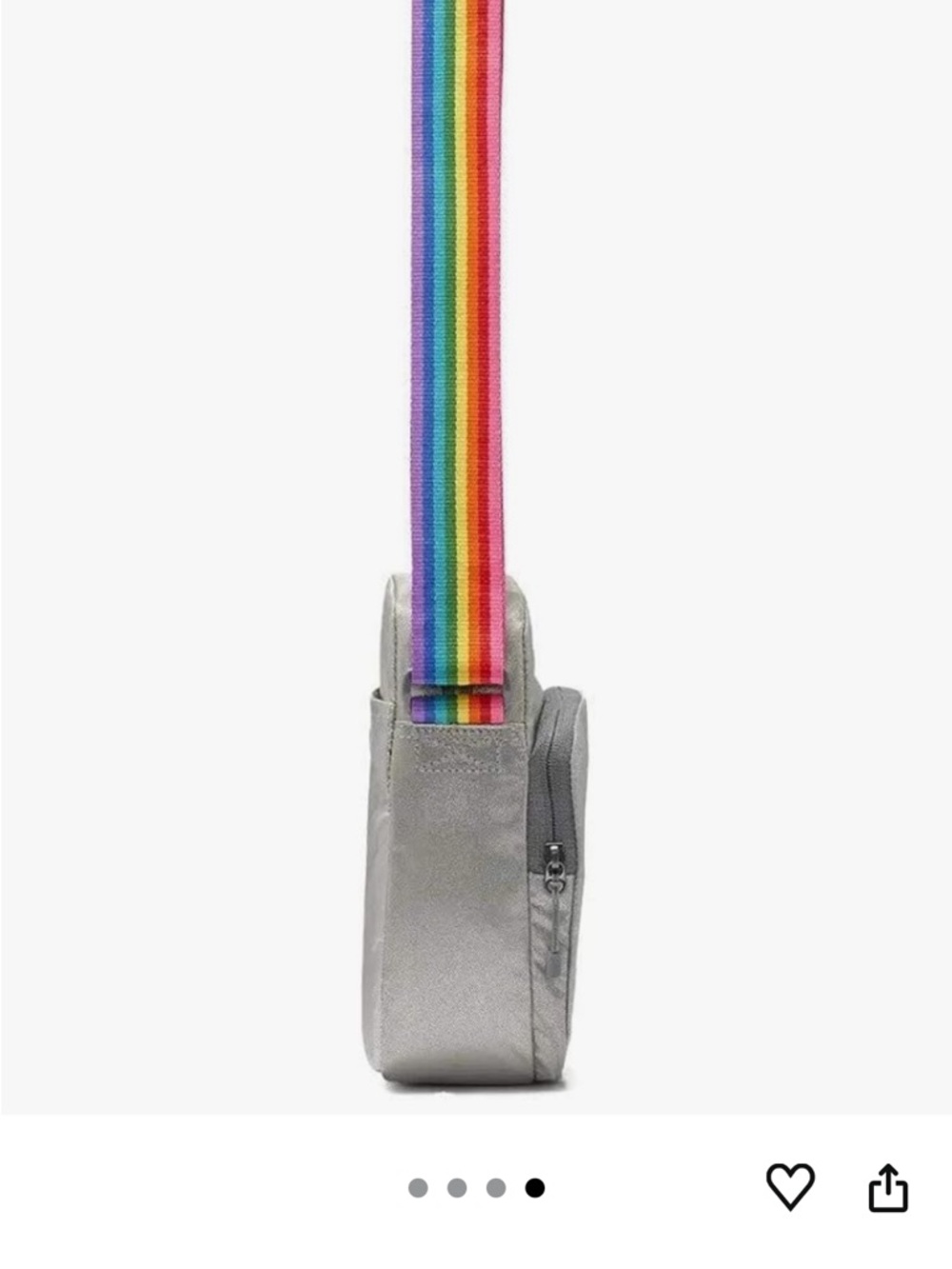 Nike Heritage BETRUE Crossbody Bag Silver Rainbow 🌈 PRIDE LGBTQ NWOT - Picture 2 of 12